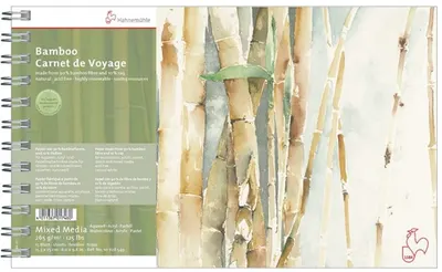 Caiet de schițe pentru desen cu spirală Hahnemuhle Bamboo - A5, 15 coli