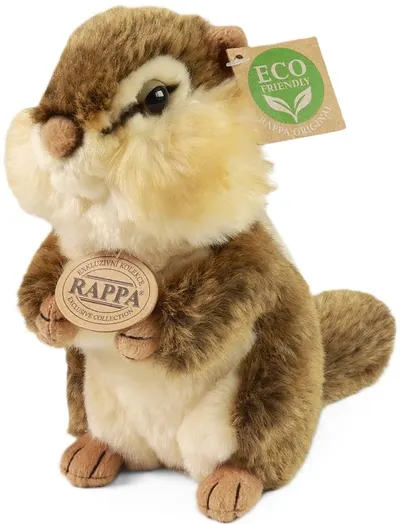 Jucărie de pluș Rappa Eco prietenii - Veveriță Chipmunk, așezată, 20 cm
