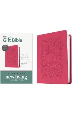 Premium Gift Bible Nlt, Filament Enabled (Leatherlike, Very Berry Pink Vines, Red Letter)