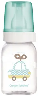 Biberon din sticlă Canpol - 120 ml, 3 luni+, verde, sortiment
