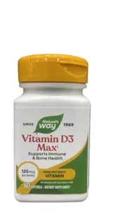 Vitamina D3 5000 UI Nature's Way, 60 capsule, Secom
