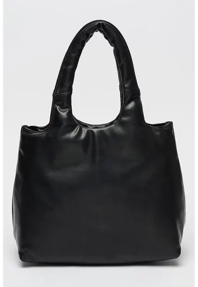 Geanta tote de piele ecologica Borbit - Negru