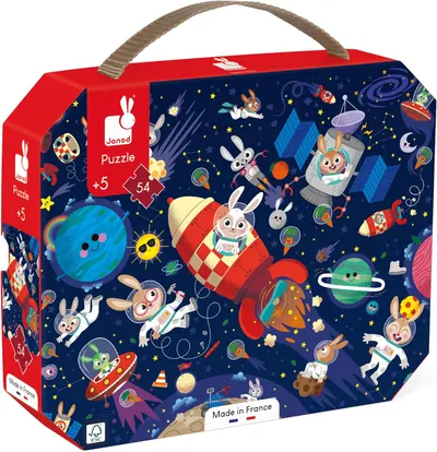 Puzzle pentru copii Janod din 54 piese - Rachetă