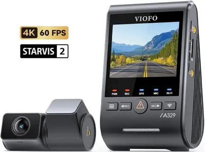 Registrator video auto VIOFO - A329S 2CH - 4K HDR Dual Sony Starvis 2 GPS, negru