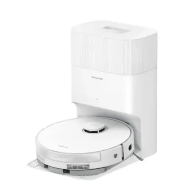 Aspirator robot Dreame D20 Plus RLD35GD, Autonomie 285 minute, Rezervor apa 0.35 l, Recipient praf 0.5 l, 13000 Pa, 214 m2, Statie cu incarcare si purificare (Alb)