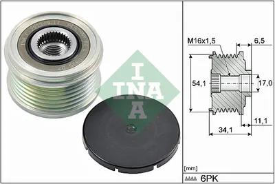 Fulie Alternator Citroen Berlingo, Berlingo Multispace, C2, C3 I, C3 Ii, C3 Picasso, C3 Pluriel, C4, C4 Grand Picasso I, C4 I, C4 Ii, C4 Picasso I, C5 I, C5 Ii, C5 Iii, C8 1.4d-2.2d Dupa 1996