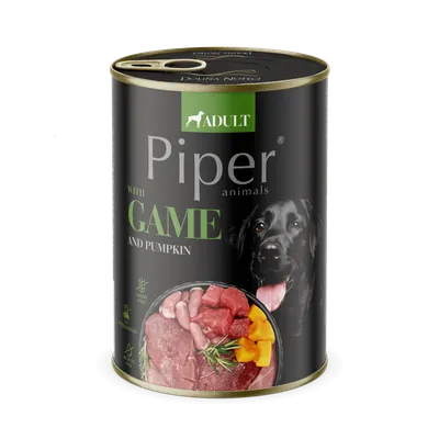 Hrana umeda pentru caini PIPER DOG, vanat si dovleac, 400g