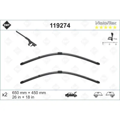Lamela stergator SWF 119274
