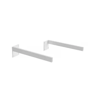 Set 2 console din metal, alb, 42x10.4x9 cm, Cast Marble Marmite
