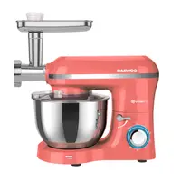 Mixer cu bol Daewoo DHM200MGS, 2000 W, capacitate bol 5.5 l, accesoriu masina de tocat, capacitate tocare 1.2 kg/min, tel, carlig framantare, palete amestecare, Corai