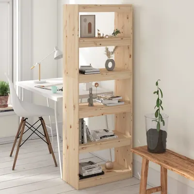 vidaXL Bibliotecă/Separator cameră, 60x30x167,5 cm, lemn masiv pin