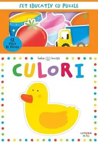 Bebe învaţă. Culori. Set educativ cu puzzle - Board book - ***