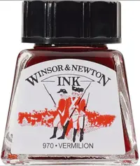 Cerneală de caligrafie Winsor & Newton - Cinabru, 14 ml