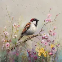 Tablou pe pânză imprimat 32x32 cm Sparrow – Styler