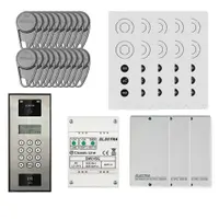 Kit videointerfon Electra Classic Line KIT-EL-VDI-1, 800 TVL, 255 posturi, RFID, tastatura, afisaj electronic, aparent