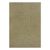 Covor kaki țesut manual din lână 160x230 cm Mesmerise Sage – Flair Rugs