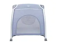 Patut pliabil KikkaBoo Dreamy Bear Grey cu doua nivele, usita cu fermoar, functie de balansare si accesorii incluse
