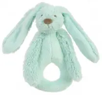 Zornaitoare de pluș Happy Horse - Richie iepurașul, albastru, 19 cm