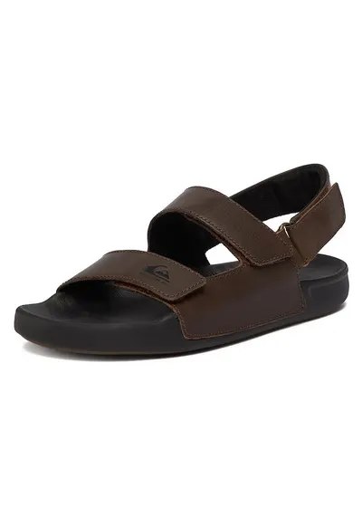 Sandale barbatesti piele naturala - velcro - maro