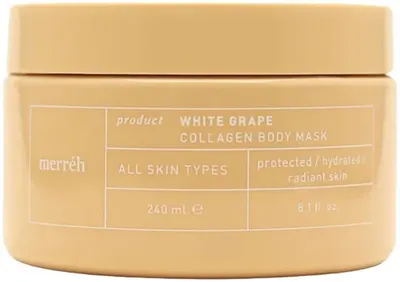 Merréh White Grape Mască de corp cu colagen, 240 ml