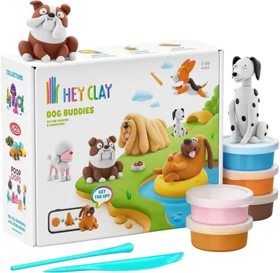 Set de modelaj cu lut Hey Clay - Prieteni câini