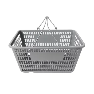 Coș de cumpărături din plastic reciclabil – 30L, cu mâner din inox