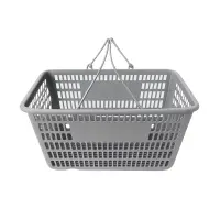 Coș de cumpărături din plastic reciclabil &ndash; 30L, cu m&acirc;ner din inox