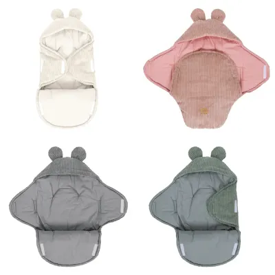 Paturica pentru bebelusi MeowBaby Baby Wrap Bear Ears Aesthetic Powder Pink