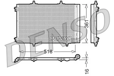 Condensator Climatizare (cu Uscator) Potrivit Citroen C2, C3 C3 Origin Iii, C3 Aircross Ii, C3 I, C3 Ii, C3 Iii, C3 Picasso, C4 Cactus, Ds3; Opel Crossland X, Crossland X Crossland 1.0-1.6d 02.02