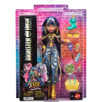 Papusa cu animal de companie, Monster High, Cleo De Nile si Hissette, JHK32