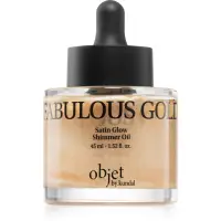 KUNDAL Objet Satin Glow Shimmer Oil ulei stralucitor cu efect de hidratare culoare Fabulous Gold 45 ml