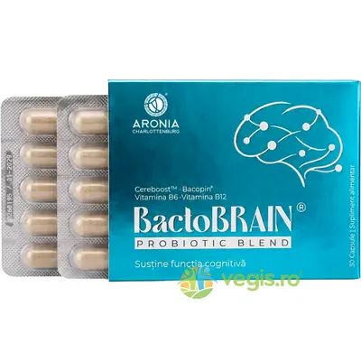BactoBRAIN® Formula Premium cu Probiotice, Prebiotice, Plante si Vitamine 30cps