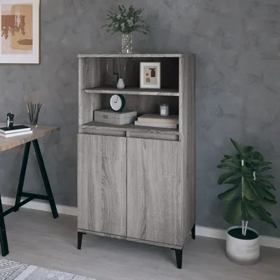 vidaXL Dulap înalt, gri sonoma, 60x36x110 cm, lemn prelucrat