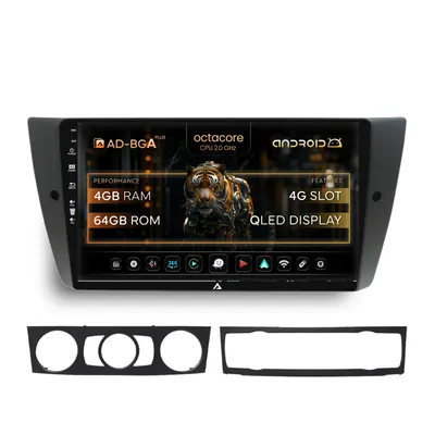 Navigatie BMW Seria 3 E90, E91, E92, Android, A-Octacore 4GB RAM + 64GB ROM, 9 Inch - AD-BGA9004+AD-BGRKIT391