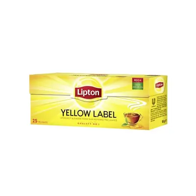 Ceai negru Lipton Classic Yellow Label 25 plicuri, 50 g Engros
