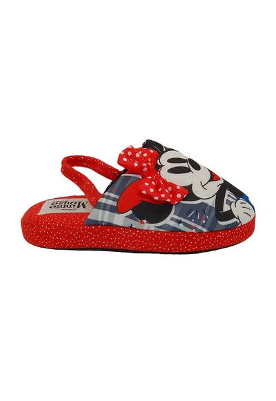Papuci slingnack cu model Minnie Mouse - Rosu/Negru/Bleumarin