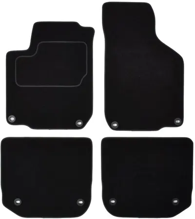 Covor podea MAMMOOTH Velours, 4 buc., fata spate, set, culoare neagra, potrivit VW NEW BEETLE 01.98-10.10, Saloon