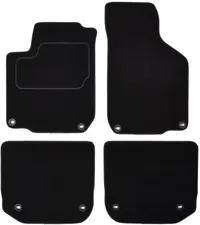 Covor podea MAMMOOTH Velours, 4 buc., fata spate, set, culoare neagra, potrivit VW NEW BEETLE 01.98-10.10, Saloon