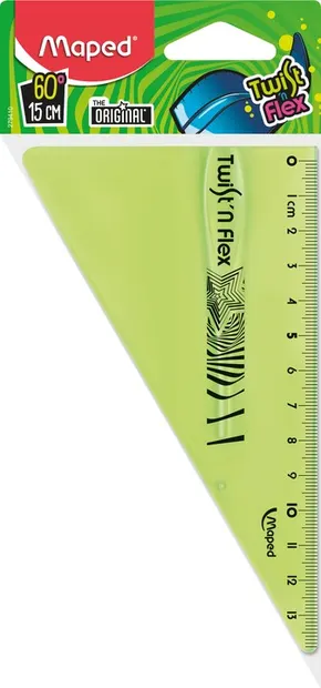 Triunghi Maped Twist'n Flex - 15 cm, verde