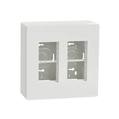 New Unica - statie de lucru - aparenta - 2 x 4 module - alb