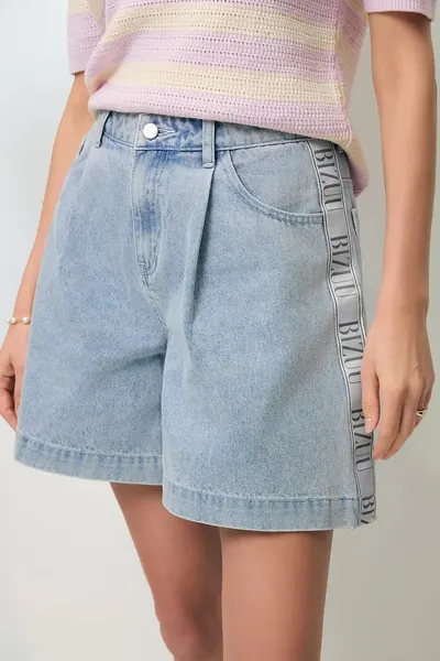 BIZUU pantaloni scurți pentru femei, din denim MIREYA