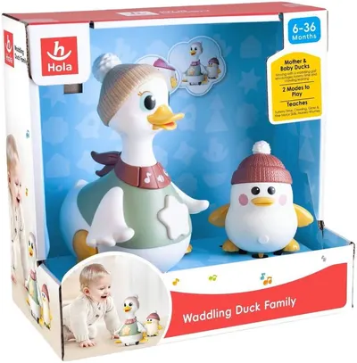 Jucărie interactivă Hola Toys - Familia de rățuște la plimbare