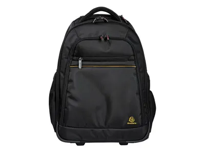 Rucsac laptop 51x36x20 cm, Exactive Exabusiness cu roti si maner telescopic Exacompta 18634E, negru