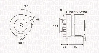 Alternator (14v, 70a) Potrivit Ford Escort Classic, Escort Iv, Escort V, Escort Vi, Fiesta Ii, Fiesta Iii, Orion Iii; Land Rover Defender; Ldv Sherpa 1.4-3.5 01.83-08.00