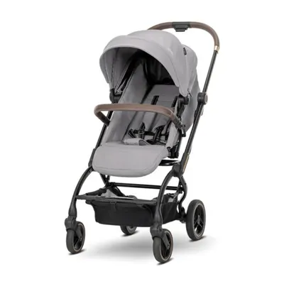 Carucior pentru nou-nascut, Lorelli Makaya, cu scaun rotativ 360 grade, cadru din aluminiu, pana la 22 kg, Grey