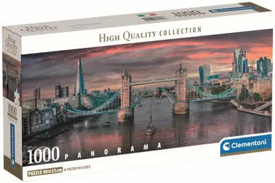 Puzzle panoramic Clementoni din 1000 piese - Peste râul Tamisa