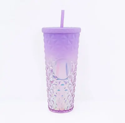 Cana cu Pai pentru Adulti, MOV, Plastic, 710 ml MIX14998