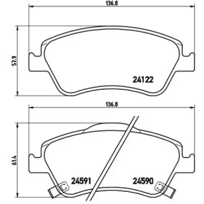 Set placute frana, frana disc BREMBO P 83 079