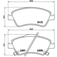 Set placute frana, frana disc BREMBO P 83 079