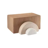 Teren de joacă din spumă maro 3 buc. din catifea reiată înălțime 37 cm 75x49 cm Rainbow Montessori – Wigiwama